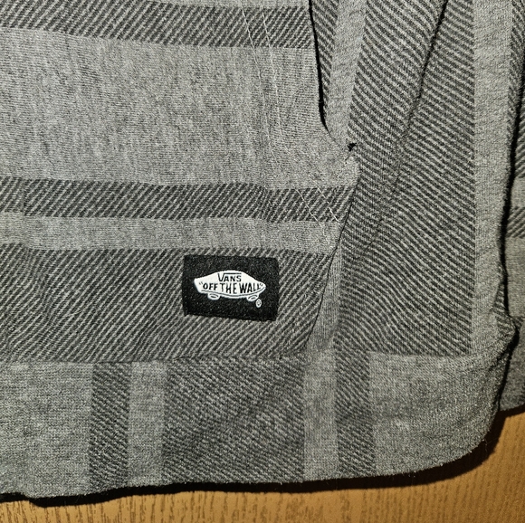 VANS gray striped hoodie size Medium - Picture 3 of 4